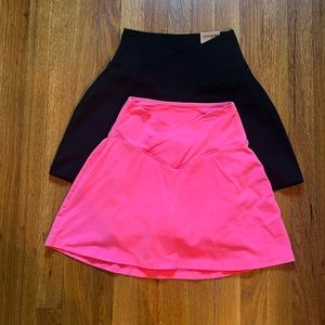 2 Pink Brand Active Cotton High Waist V Crossover Skirt with built in shorts